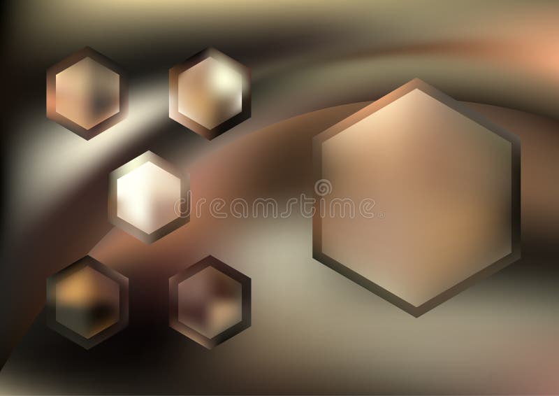 Mörkbrun modern hexagonbakgrund