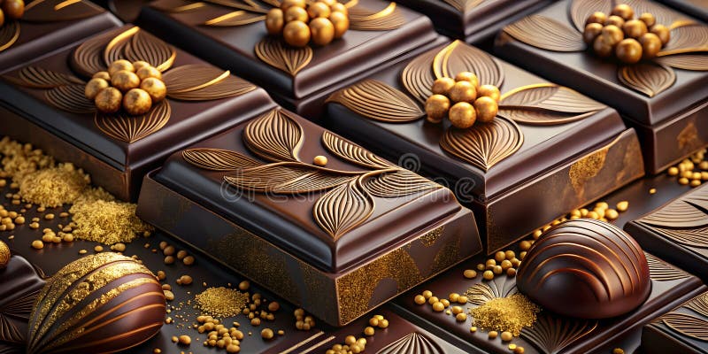 Mörkchokladbrun med mjuka guldglöd. royaltyfri illustrationer