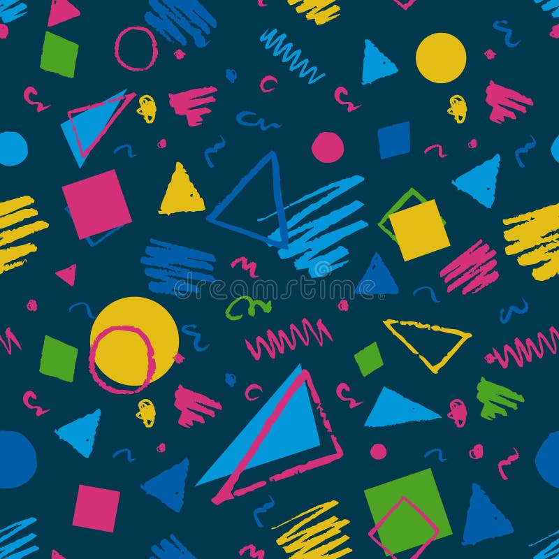 Mörkblått geometriskt mönster royaltyfri illustrationer