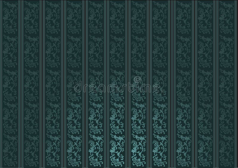Mörkt - grön wallpaper royaltyfri illustrationer