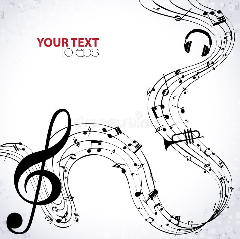 Música Clef agudo y notas para su diseño libre illustration Música Clef agudo y notas para su diseño libre illustration