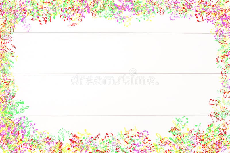 A música colorida nota o fundo imagens de stock A música colorida nota o fundo imagens de stock