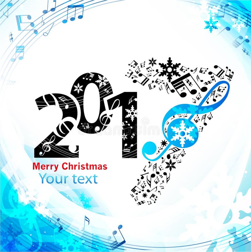 Música de fundo natalícia azul ilustração stock