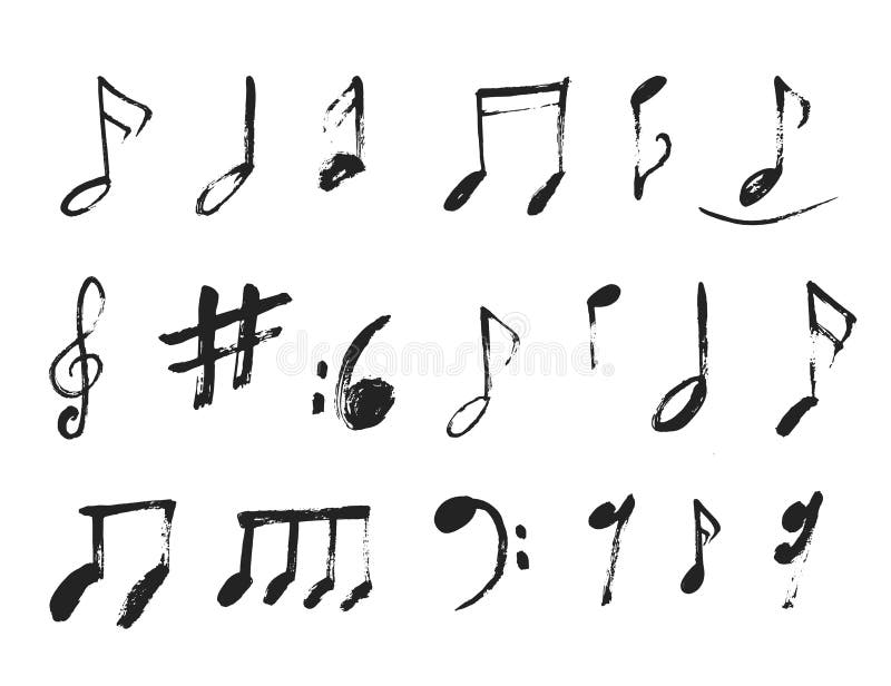 A música do Grunge nota o fundo para Jazz Cover, motivo da sinfonia Jogo de símbolos abstratos ilustração do vetor A música do Grunge nota o fundo para Jazz Cover, motivo da sinfonia Jogo de símbolos abstratos ilustração do vetor