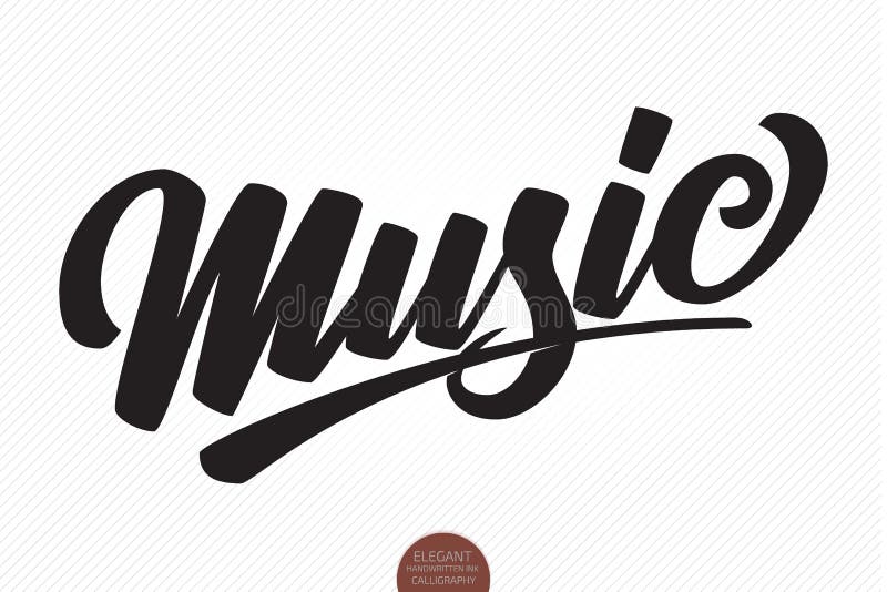Música Letras dibujadas mano musical del vector Caligrafía manuscrita moderna elegante Ejemplo de la tinta de la música tipografí ilustración del vector Música Letras dibujadas mano musical del vector Caligrafía manuscrita moderna elegante Ejemplo de la tinta de la música tipografí ilustración del vector