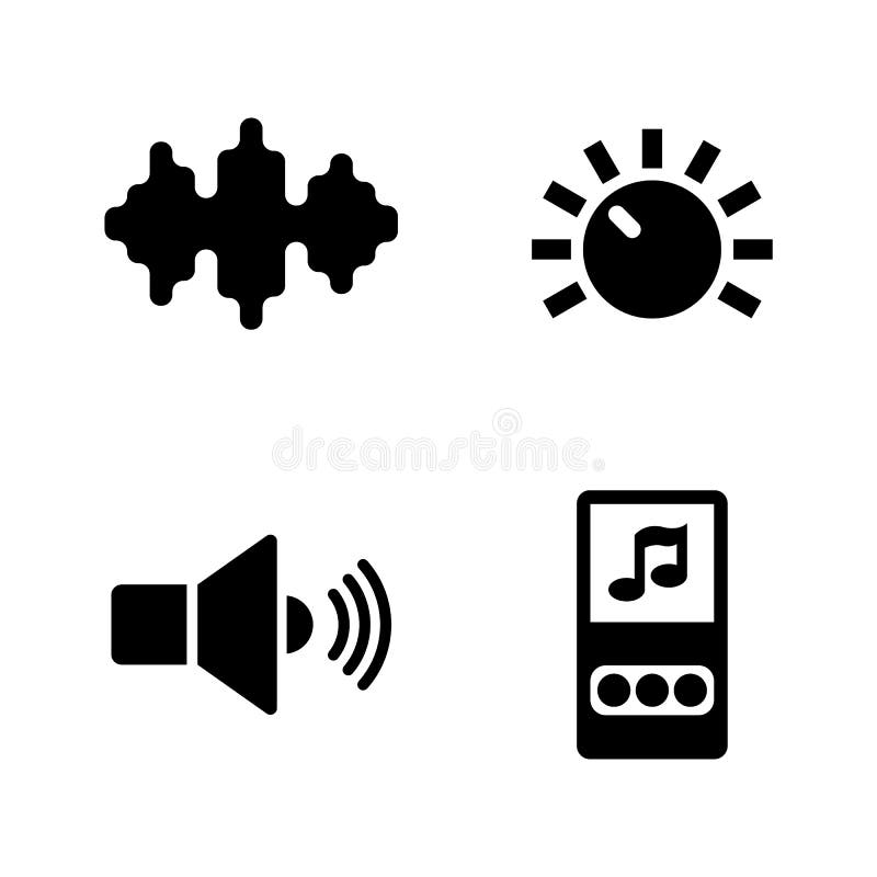 Música, reproductor Mp3 audio Iconos relacionados simples del vector stock de ilustración Música, reproductor Mp3 audio Iconos relacionados simples del vector stock de ilustración