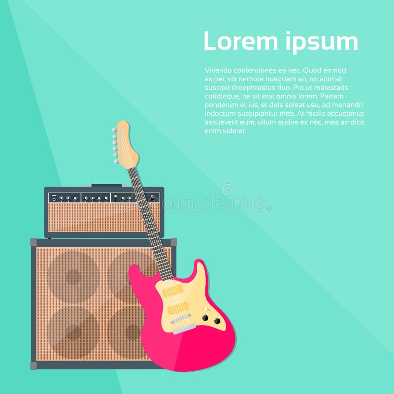 Música rock combinada del amplificador de la guitarra eléctrica libre illustration Música rock combinada del amplificador de la guitarra eléctrica libre illustration
