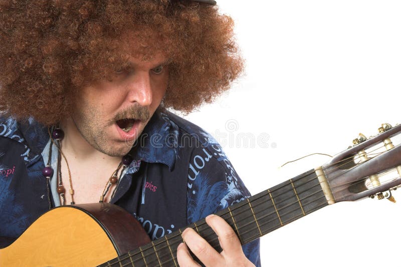 Músico louco foto de stock royalty free Músico louco foto de stock royalty free