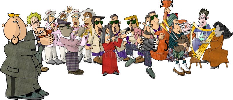 Músicos ilustração do vetor Músicos ilustração do vetor