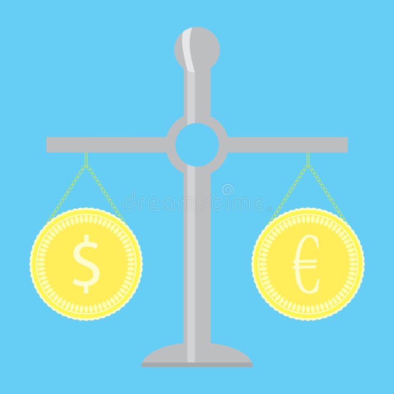 Münzendollar oder -Euro vektor abbildung Münzendollar oder -Euro vektor abbildung