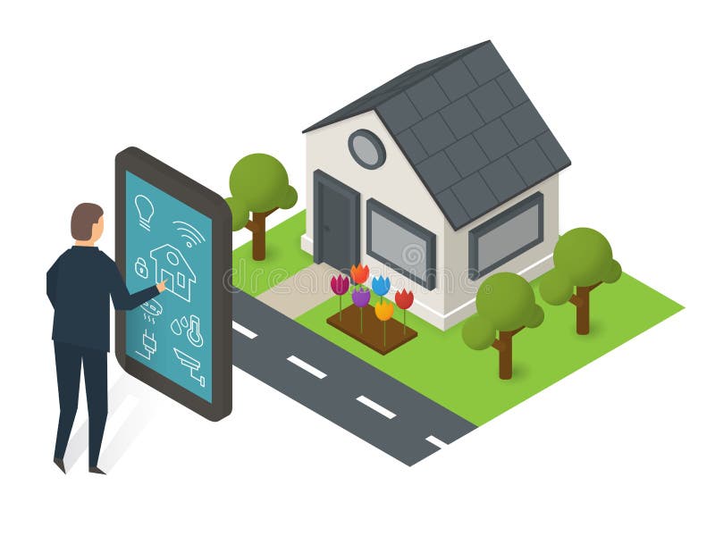 Mądrze domowa technologia ilustracja wektor Mądrze domowa technologia ilustracja wektor