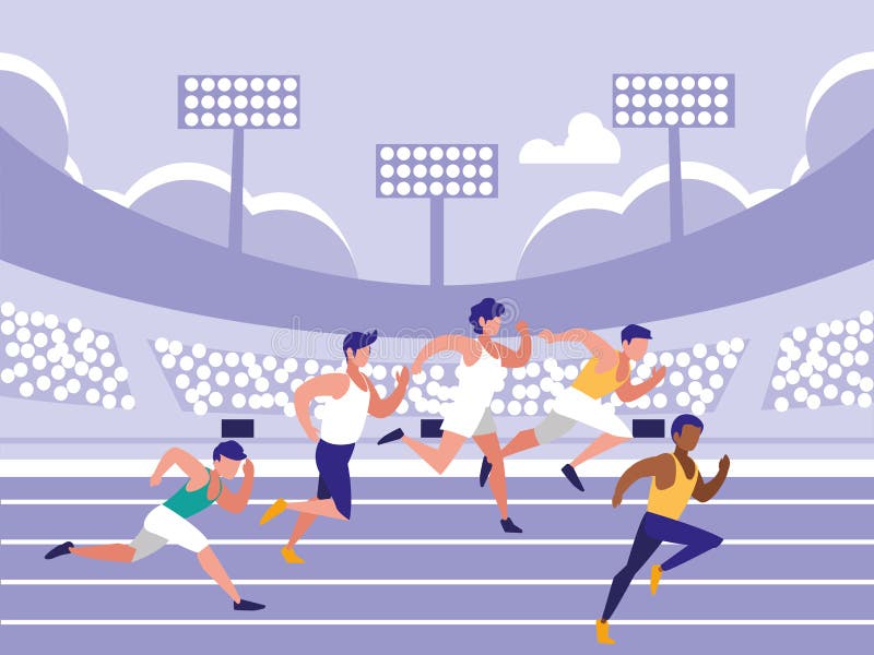 Męski atletyki rasy avatar charakter ilustracja wektor Męski atletyki rasy avatar charakter ilustracja wektor