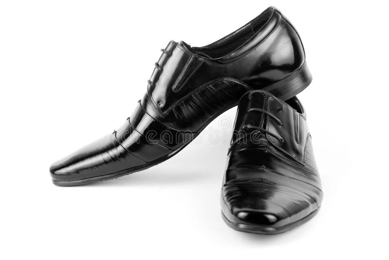 Mężczyzna czarni rzemienni smokingowi buty fotografia royalty free Mężczyzna czarni rzemienni smokingowi buty fotografia royalty free