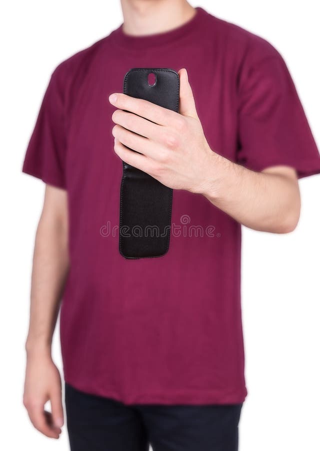 Mężczyzna koszulki smartphone