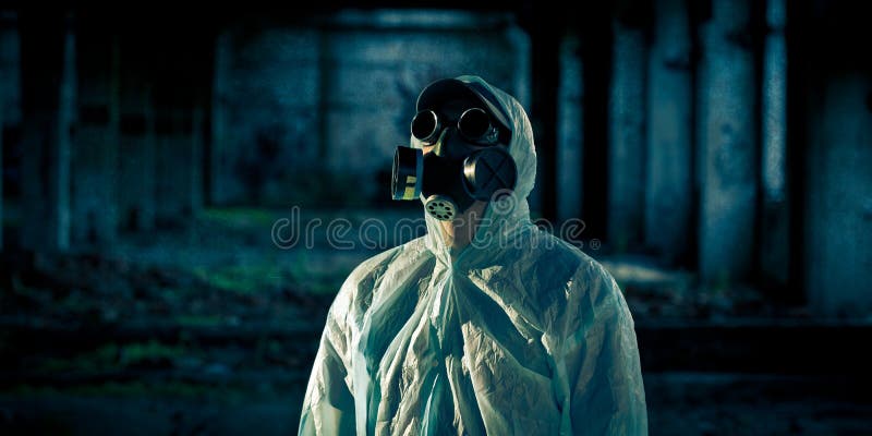 mężczyzna portreta respirator obrazy stock mężczyzna portreta respirator obrazy stock