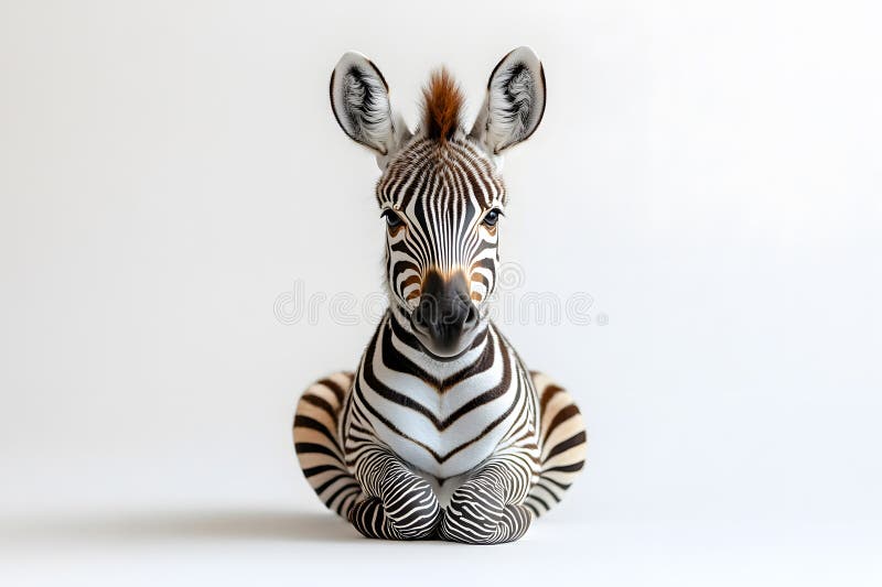 Młody mężczyzna zebra odizolowany na białym tle ilustracji