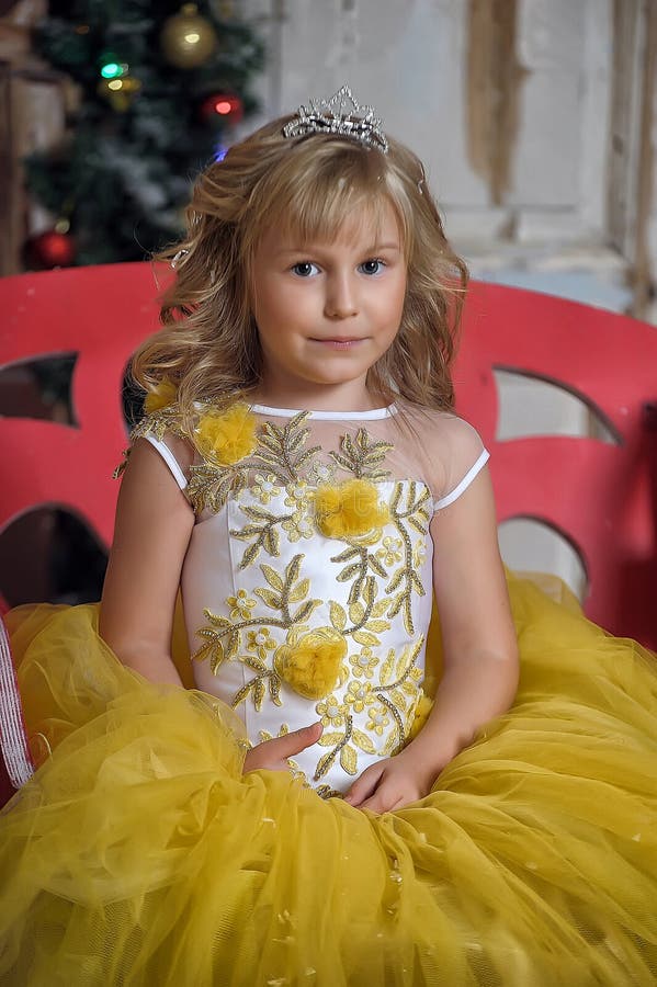 Młody princess w mądrze sukni w bożych narodzeniach obraz royalty free Młody princess w mądrze sukni w bożych narodzeniach obraz royalty free