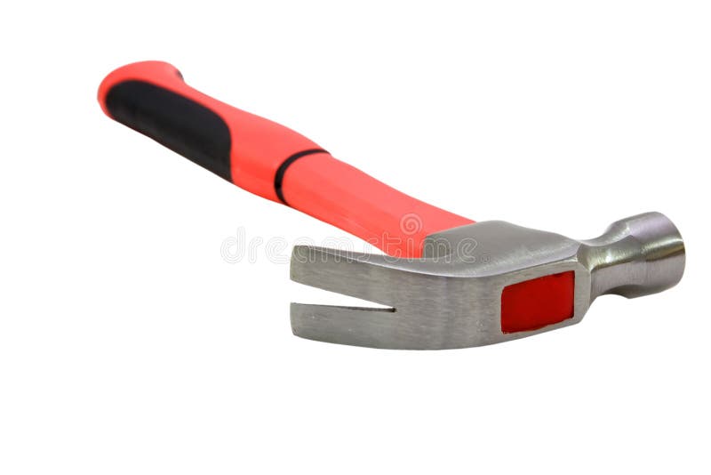 Red hammer isolated on white. Red hammer isolated on white.