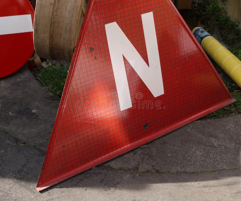 N. Letter from the Alphabet Stock Image Image of road, font 140145177