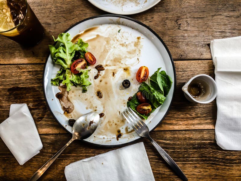 Tafelgebed Na Het Eten Na Het Eten Van Gezond Voedsel Geniet Van Eten Stock Afbeelding - Image