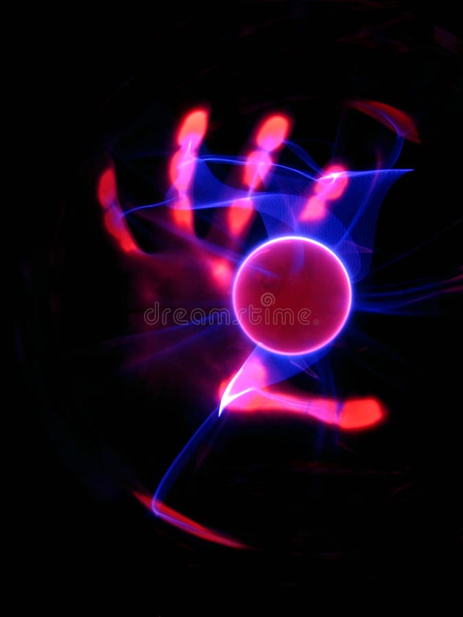 Plasma ball with hand. Plasma ball with hand.