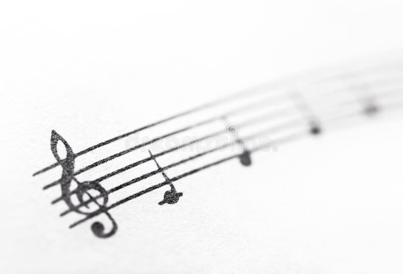 Na papierze muzyczne notatki