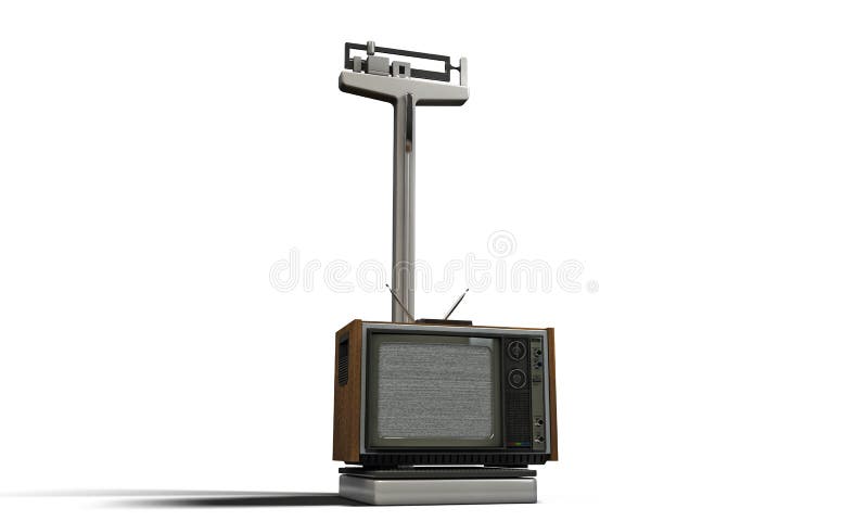 Na skala stara telewizja ilustracja wektor Na skala stara telewizja ilustracja wektor
