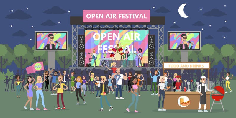 Na wolnym powietrzu festiwal royalty ilustracja Na wolnym powietrzu festiwal royalty ilustracja