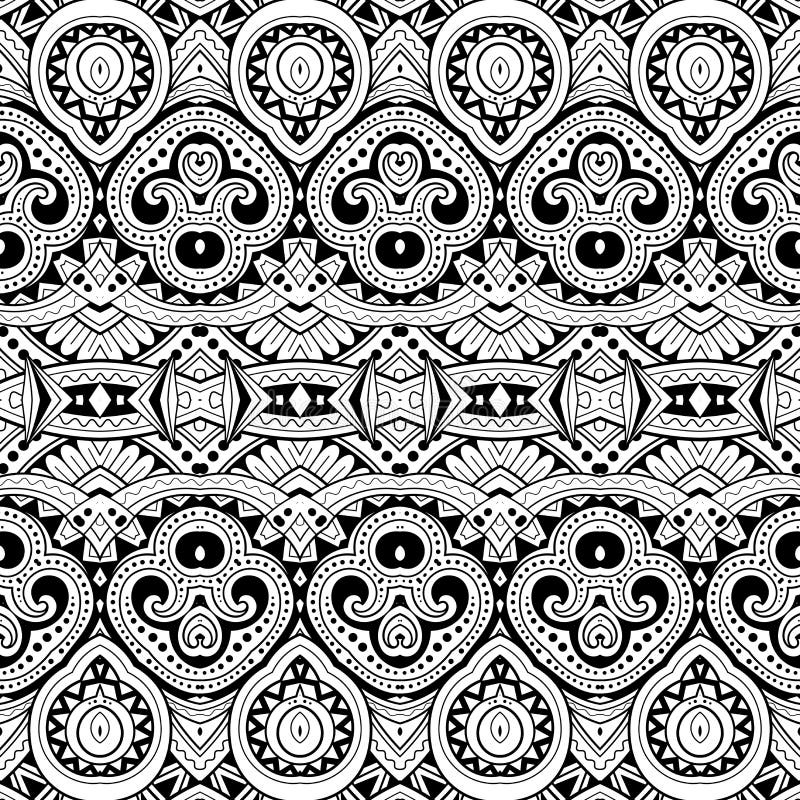 Naadloos Abstract Stammenpatroon (Vector) royalty-vrije illustratie Naadloos Abstract Stammenpatroon (Vector) royalty-vrije illustratie