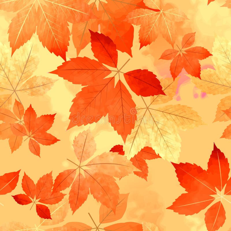 Naadloos Autumn Leaf Fall Pattern