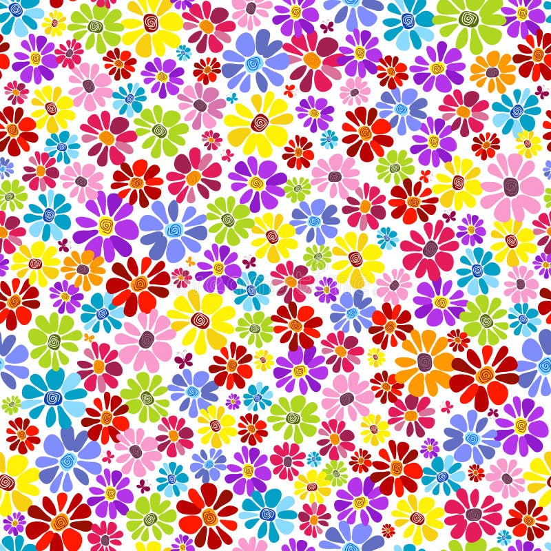 Verplaatsing Uitstekend Geplooid Naadloos Bloemen Levendig Patroon Vector Illustratie - Illustration of  roze, samenvatting: 14428880