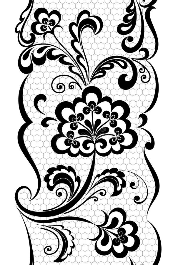 Naadloos kantpatroon vector illustratie Naadloos kantpatroon vector illustratie