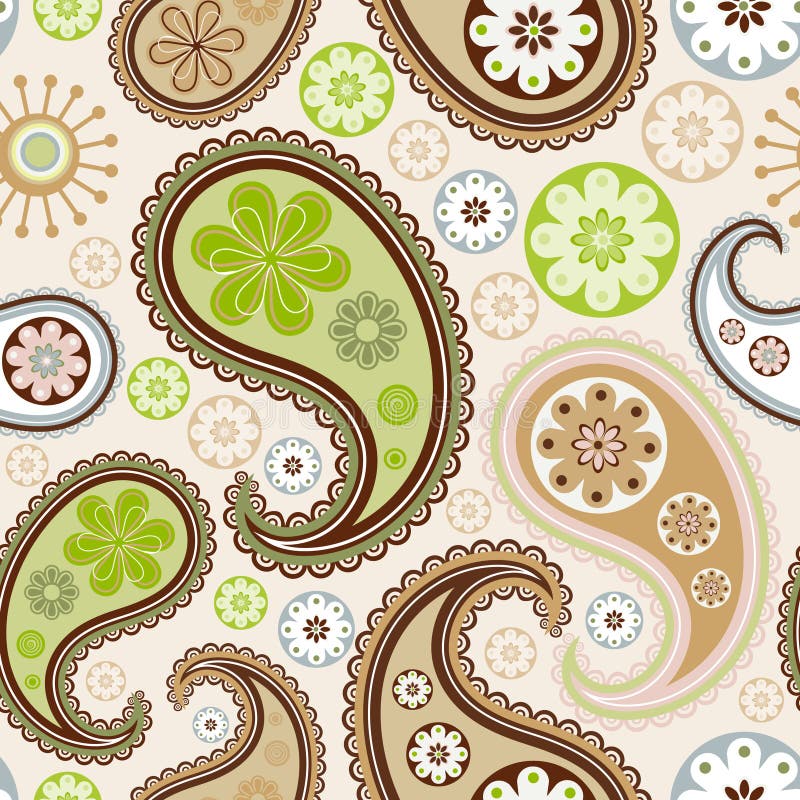 Naadloos Paisley patroon royalty-vrije illustratie Naadloos Paisley patroon royalty-vrije illustratie