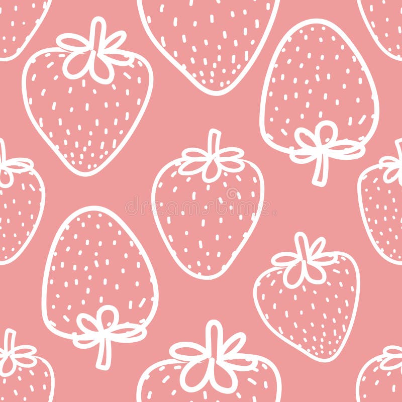 Naadloos patroon met aardbeiachtergrond vector illustratie Naadloos patroon met aardbeiachtergrond vector illustratie