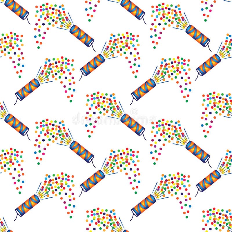 Naadloos patroon met Kerstmiscrackers royalty-vrije illustratie Naadloos patroon met Kerstmiscrackers royalty-vrije illustratie