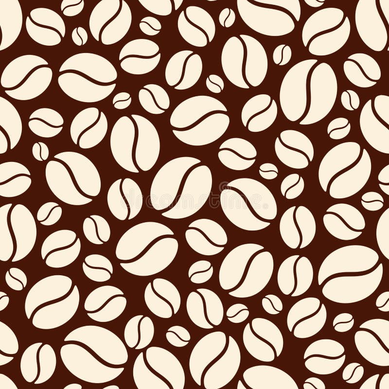 Naadloos patroon met koffiebonen Vector illustratie stock illustratie Naadloos patroon met koffiebonen Vector illustratie stock illustratie