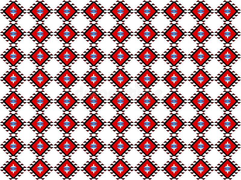 Background composed of Serbian patterns that are repeated in rows on a white background. Background composed of Serbian patterns that are repeated in rows on a white background