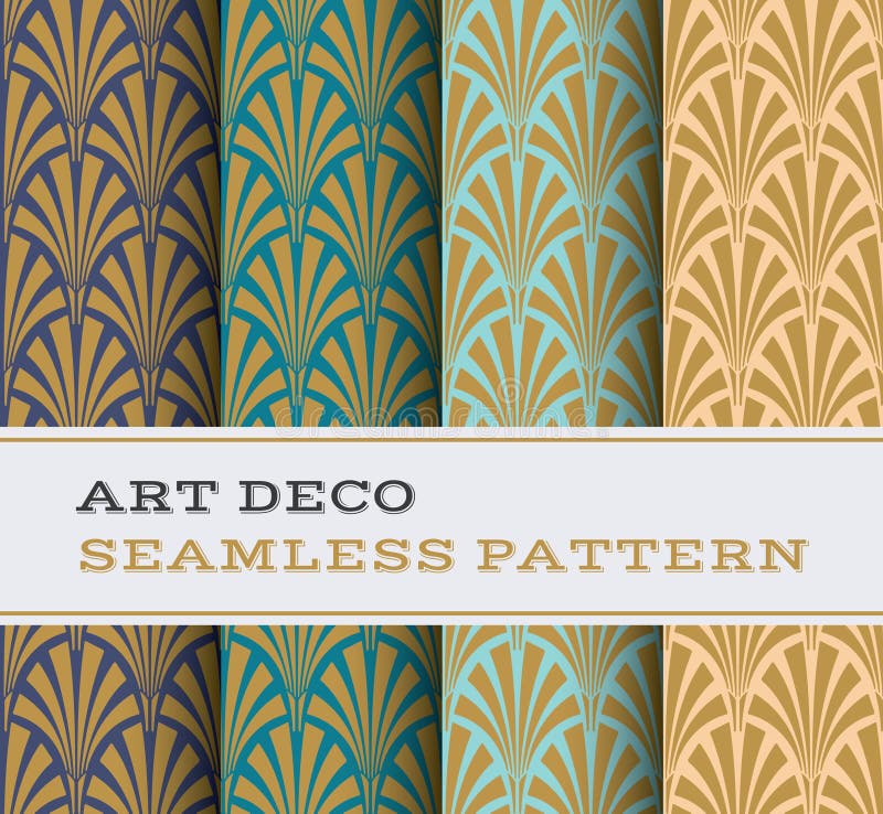 Naadloos patroon 02 van Art Deco royalty-vrije illustratie Naadloos patroon 02 van Art Deco royalty-vrije illustratie