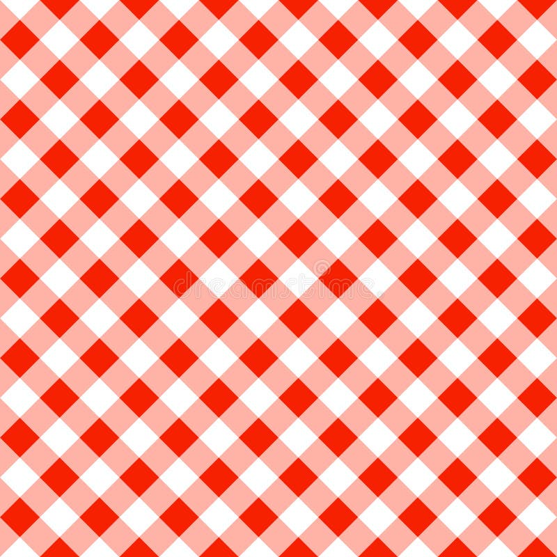 Naadloos patroon van een rood wit plaidtafelkleed