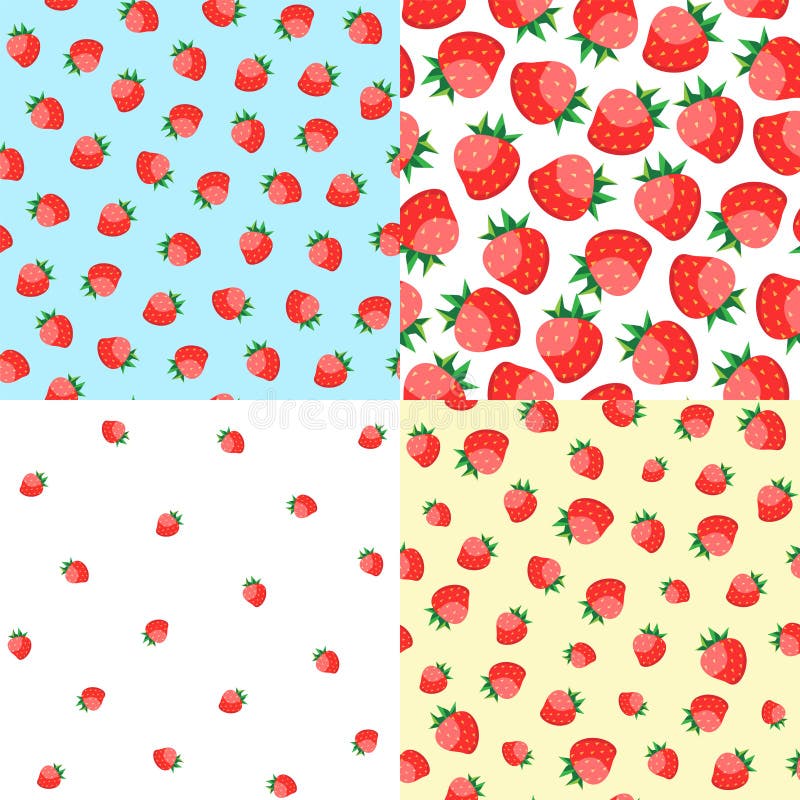 Naadloos patroon van heerlijke rijpe aardbeien stock illustratie Naadloos patroon van heerlijke rijpe aardbeien stock illustratie