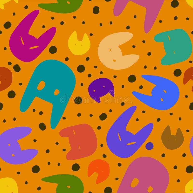 Naadloos patroon van monsters stock illustratie Naadloos patroon van monsters stock illustratie