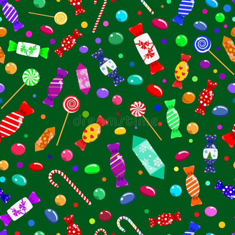 Naadloos patroon van suikergoed vector illustratie Naadloos patroon van suikergoed vector illustratie