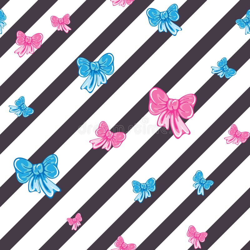 Naadloos vector gestreept patroon met bogen stock illustratie Naadloos vector gestreept patroon met bogen stock illustratie