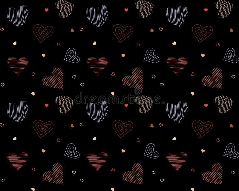 Naadloos vectorpatroon met harten, vectorillustratieachtergrond stock illustratie Naadloos vectorpatroon met harten, vectorillustratieachtergrond stock illustratie