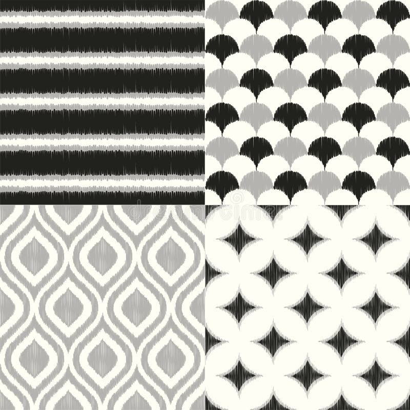 Naadloos zwart-wit geometrisch textielpatroon als achtergrond voor huis binnenlands ontwerp royalty-vrije illustratie Naadloos zwart-wit geometrisch textielpatroon als achtergrond voor huis binnenlands ontwerp royalty-vrije illustratie