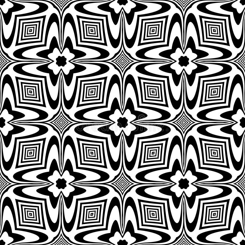 Naadloos zwart-wit patroon stock illustratie Naadloos zwart-wit patroon stock illustratie
