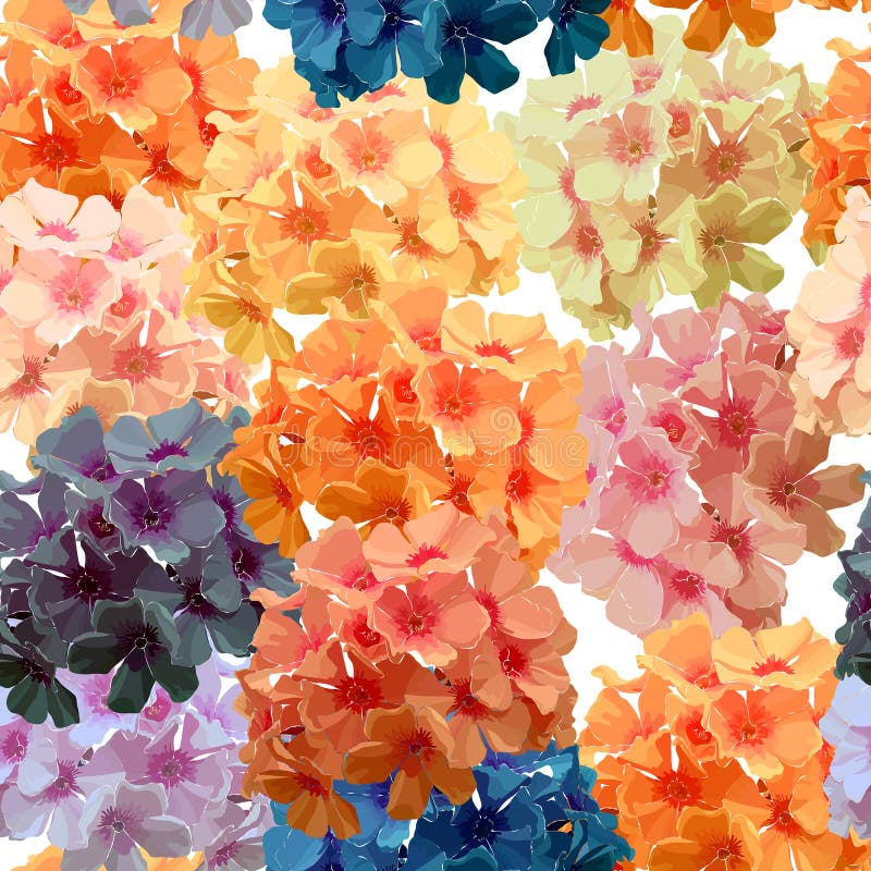 Naadloze achtergrond van roze flox stock illustratie Naadloze achtergrond van roze flox stock illustratie