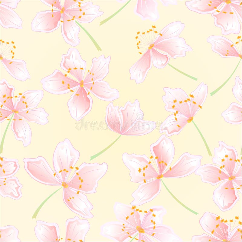 Naadloze de bloesemsvector van textuursakura vector illustratie Naadloze de bloesemsvector van textuursakura vector illustratie