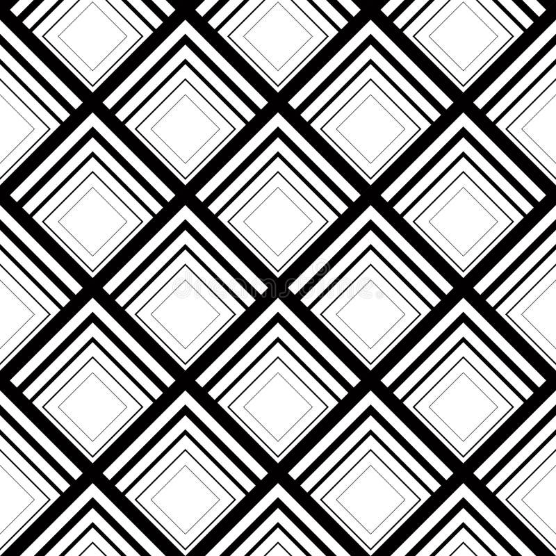 Naadloze geometrische vectorachtergrond, eenvoudige zwart-witte streptokok vector illustratie Naadloze geometrische vectorachtergrond, eenvoudige zwart-witte streptokok vector illustratie