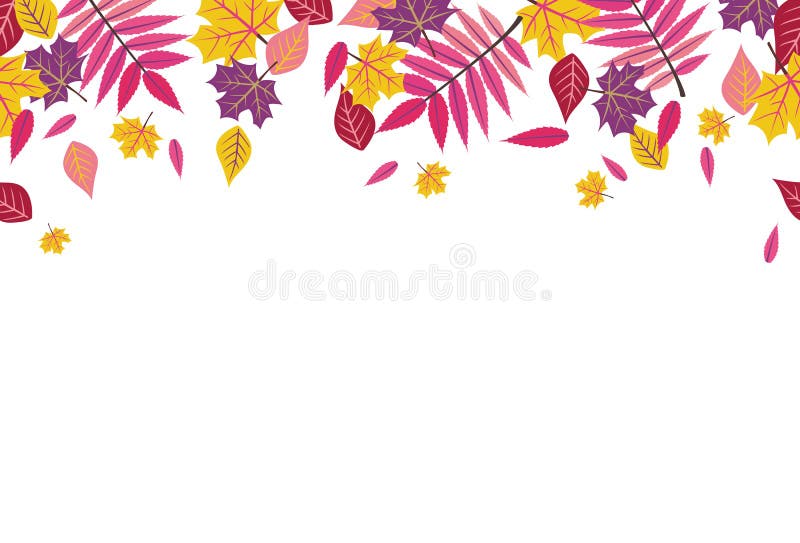 Seamless Bright Fall Autumn Sumac Leaves Border 1. Seamless Bright Fall Autumn Sumac Leaves Border 1.